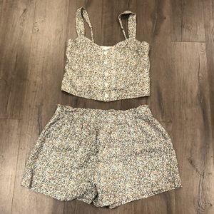 Abercrombie & Fitch Linen Blend Two-Piece Set